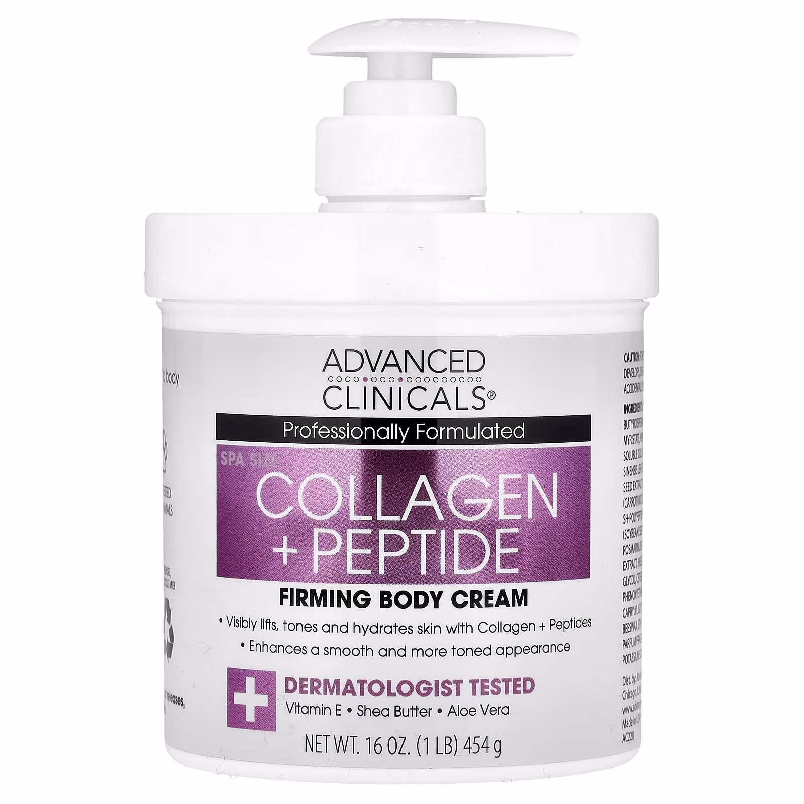 Advanced Clinicals Collagen + Peptide Firming Body Cream